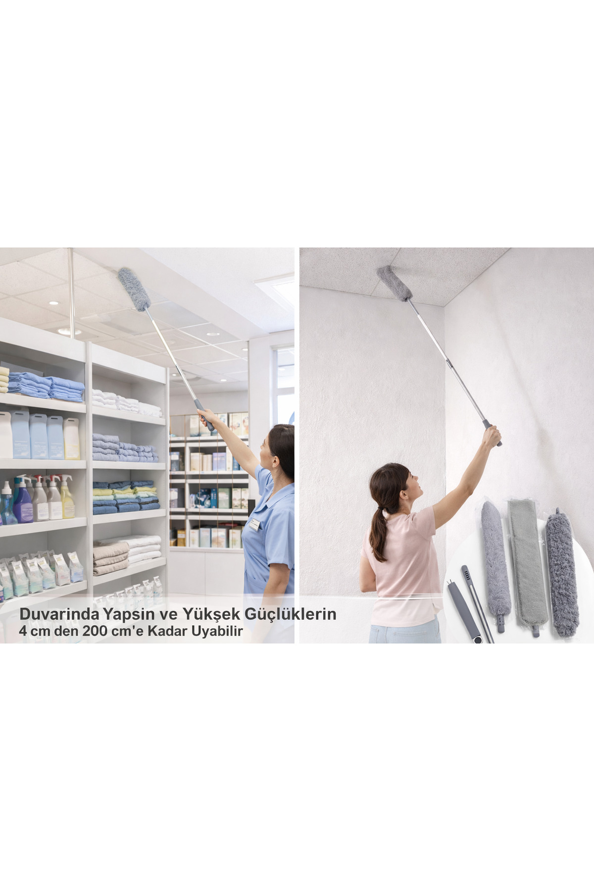 Ev ve Ofis İş tipi Çok Yönlü Boşluk Tavan ve Toz Alma Seti (40 cm 200 cm ) - Görsel 4