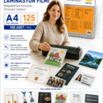 Orjinal Laminasyon Filmi (Okul eğitim iş vb alanlarda kullanılır) Parlak A4 125Mic( 1 paket 20 Li 303 x 216 CM )