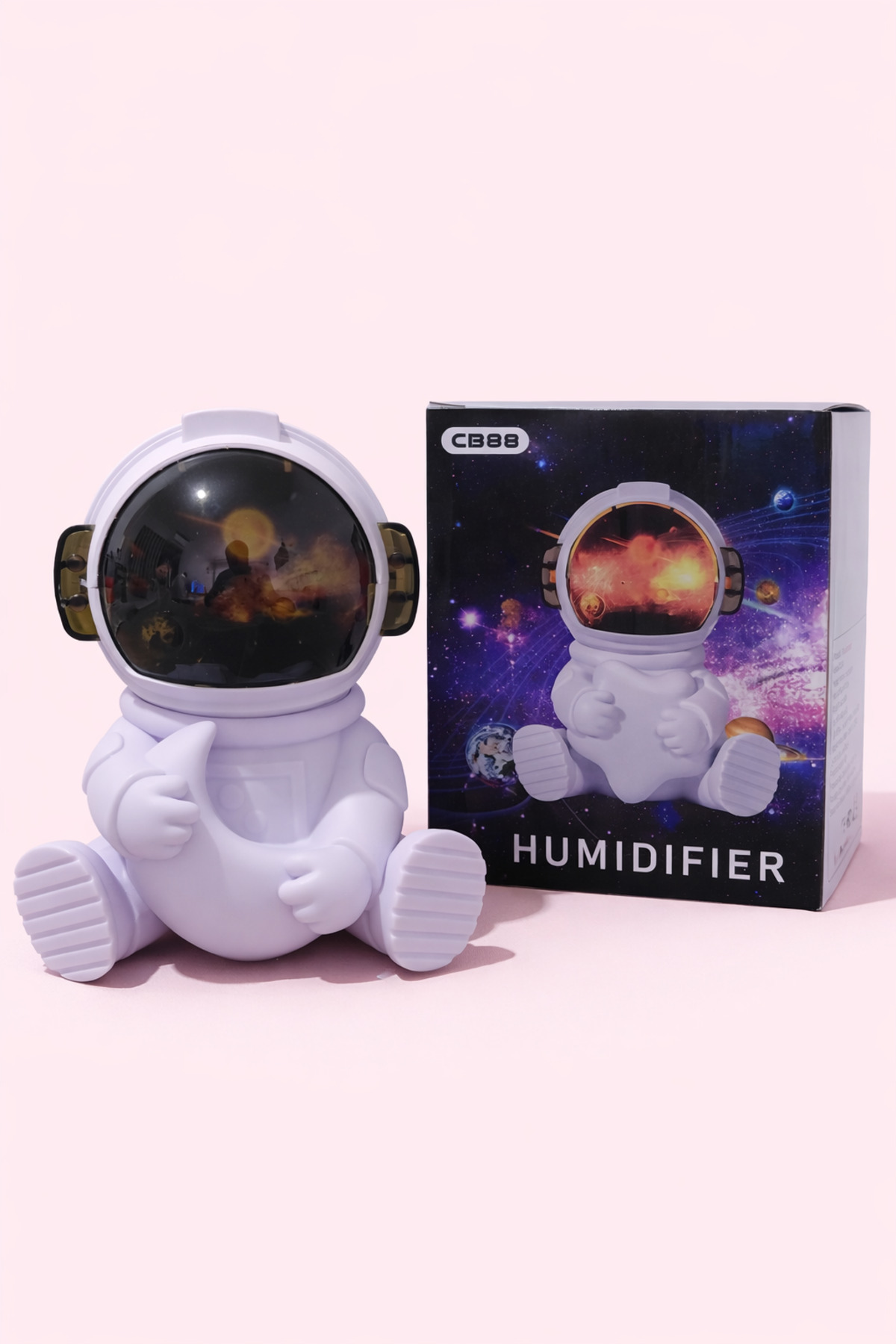 Orjinal Led ışıklı Astronot Hava Nemlendirici Ev tipi Araç içi ve Mobil ( Buhardanlık )