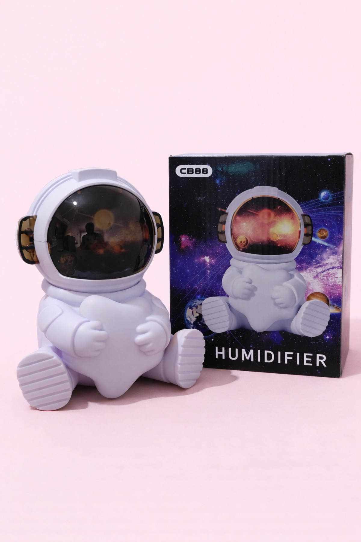 Orjinal Led ışıklı Astronot Hava Nemlendirici Ev tipi Araç içi ve Mobil ( Buhardanlık ) - Görsel 2