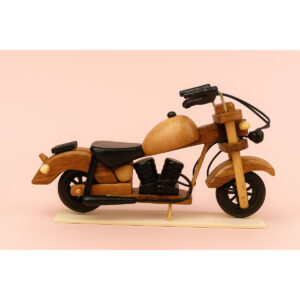 Retro Ahşap Vintage Motosiklet Biblo Büyük Boy