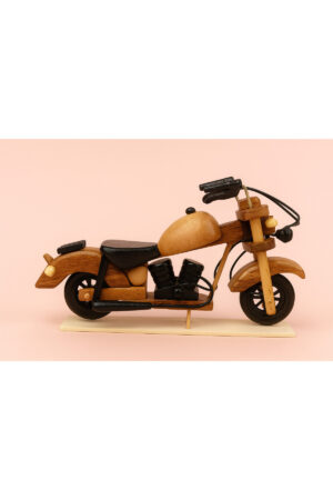 Retro Ahşap Vintage Motosiklet Biblo Büyük Boy