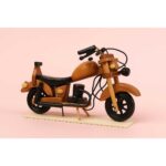 Retro Ahşap Vintage Motosiklet Biblo Orta Boy