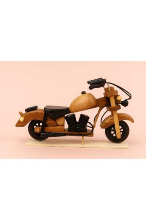 Retro Ahşap Vintage Motosiklet Biblo 3 Lü Set