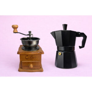 Kahve Değirmenive Moka Pot 9 luk 2 li Set