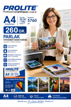 A4 Fotoğraf Resim Baskı Kağıdı 200 Adet (10 Lu Paket 200 Adet /260gr )