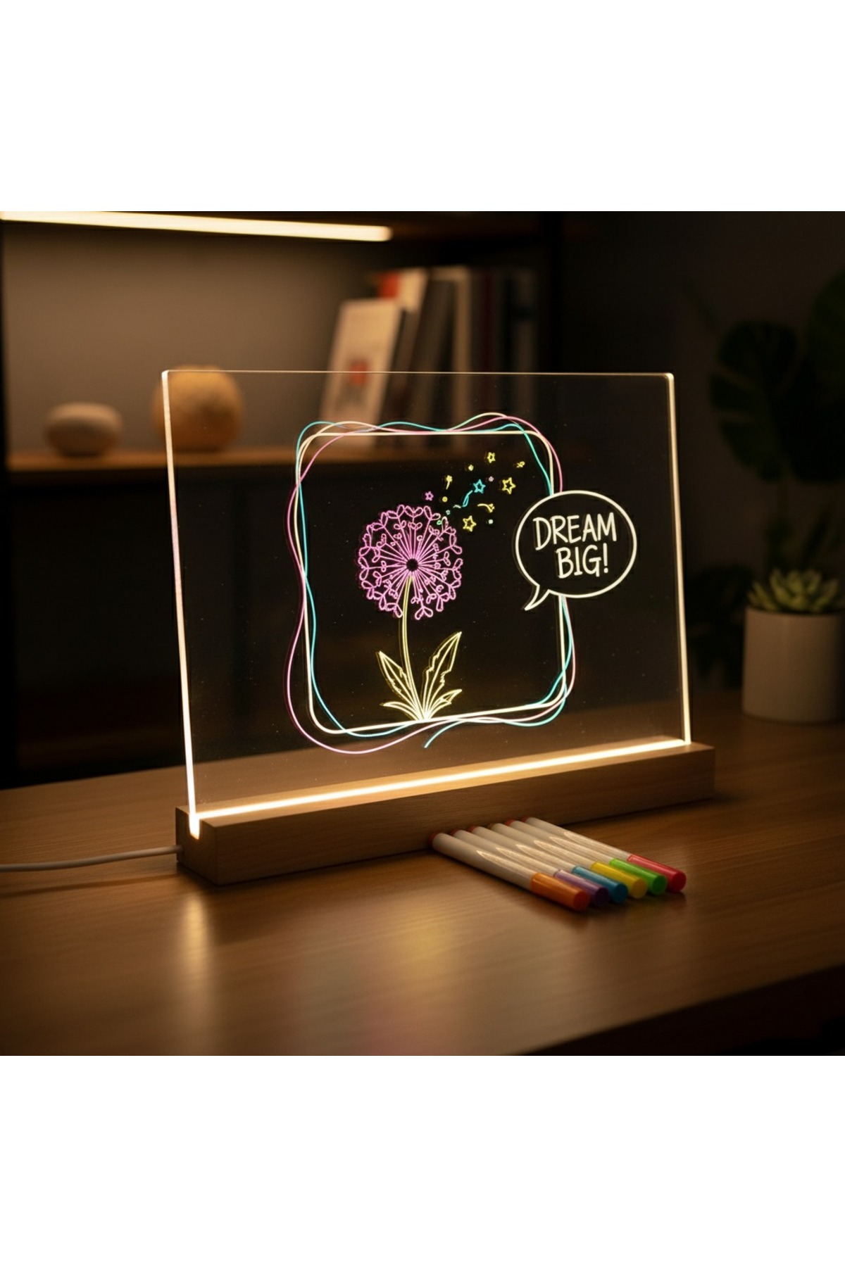 Eğitim ,reklam , Sunum , Öğrenci Yazı Yazma Vb. Çok Amaçlı LED Işıklı Yazı Tahtası ( 20x30) - Görsel 2