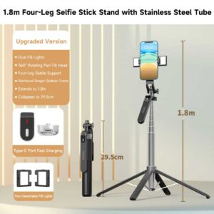 Orjinal Çift LED Işıklı Youtube Haber Konferans, Sunum,Eğitim Tripod Monopod Stabilizer
