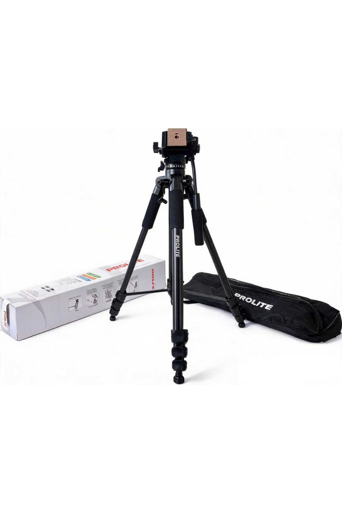 Professional Lighting Hidrolik Kafa Video Kamera Pr701 Tripod 5 kg taşıma kapasite 210 cm (Dslr Fotoğraf Makinası Projeksiyon Dürbün teleskop ) - Görsel 5