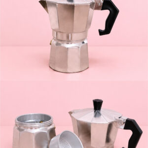 Retro Moka Pot 3 cup Ev ofis ve Kamp Kahve Çekirdeği Demliği
