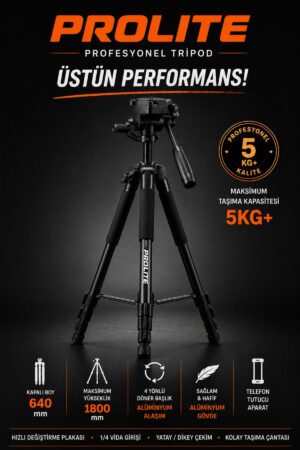 Orjinal 180 cm Tripod Dslr Telefon Gopro Teleskop Telefon Projeksiyon uyumlu Canon Nikon Sony fujifilm için