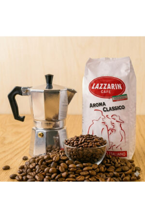 Retro Moka Pot MOKA POD ve Lazzini Çekirdek Kahve Set