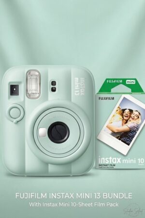 Fujifilm İnstax Mini 13 Fotoğraf Makinesi+Askı+pil + 10 Lu Film (YEŞİL)
